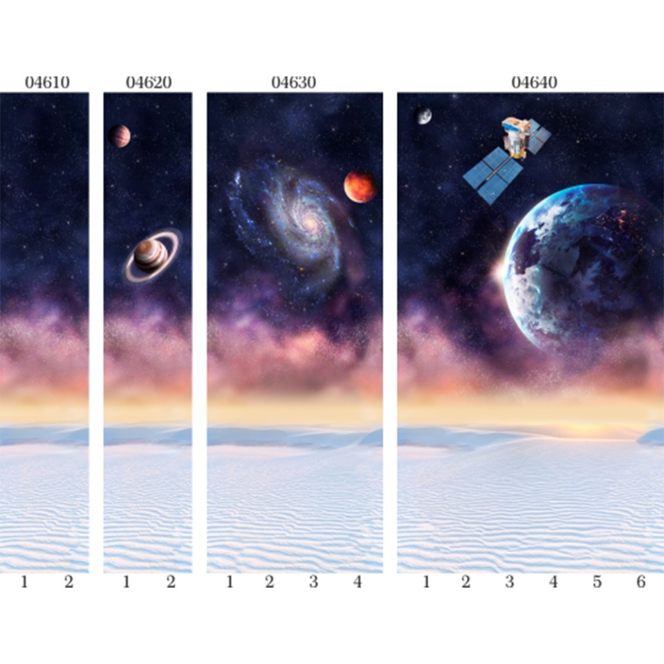 Стеновая панель ПВХ Panda 04620 Космос фон с рисунком 2700х250х8 мм  комплект 2 шт, цена — купить в Москве | МВ Трейд